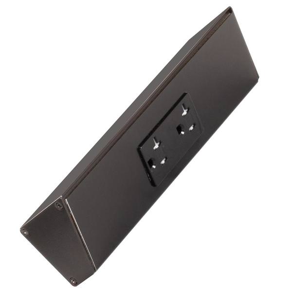 9" 20 amp 120 volt Black Duplex Receptacle Under Cabinet Power Strip